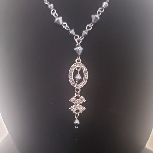 Lia Sophia Metallic Blue Necklace - Picture 5 of 6